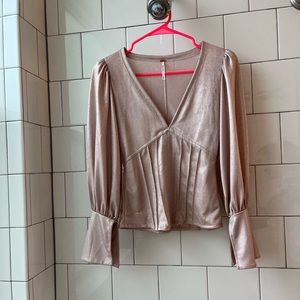 Pink, shimmery Free People blouse